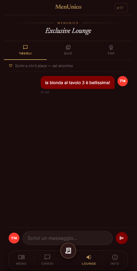 Aria AI Concierge menUnico